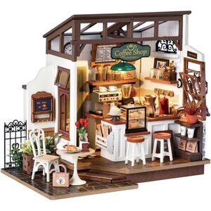 Rowood Miniature House Kit,DIY Miniature Dollhouse Kits for Adults to Build to